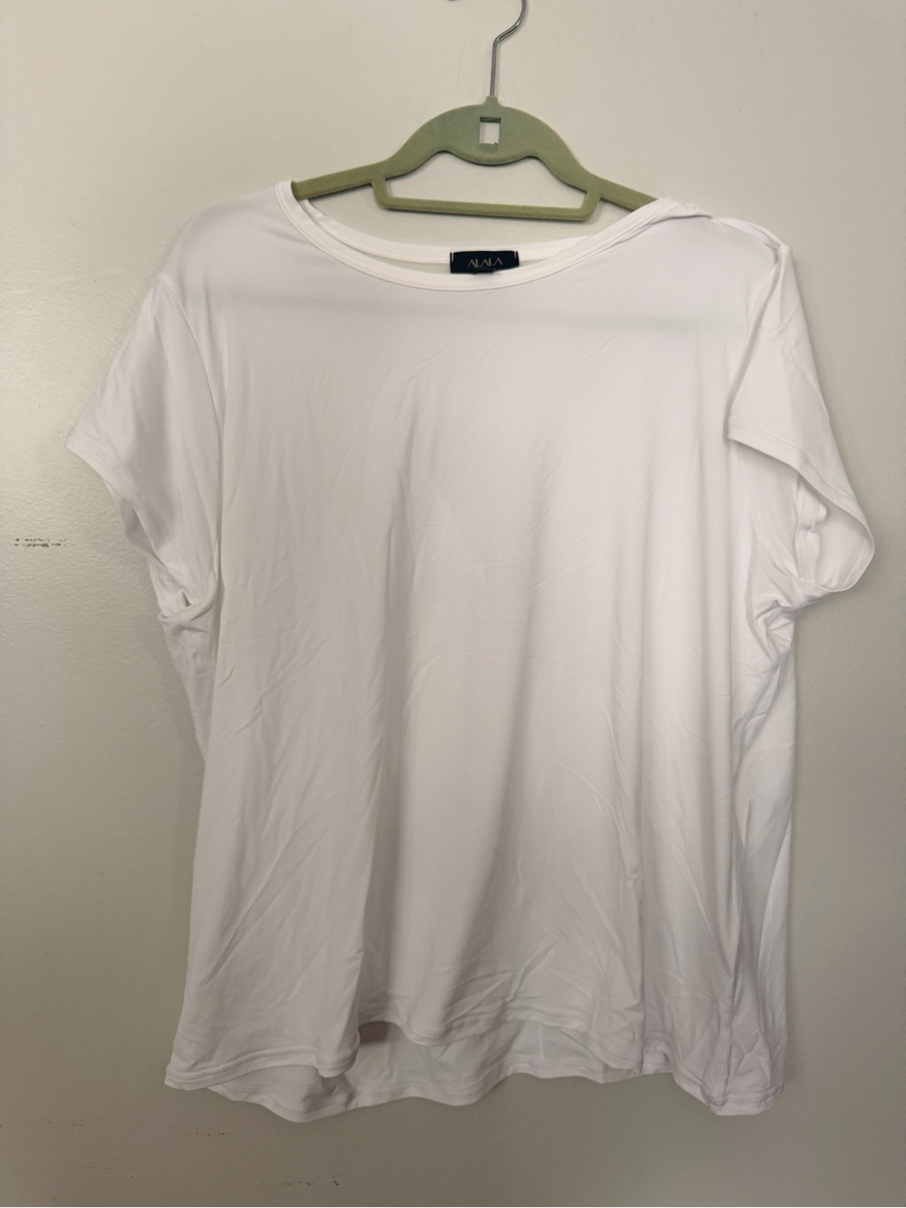 ALALA 1X White Oversized Short Sleeve Crew Neck T-Shirt Tee